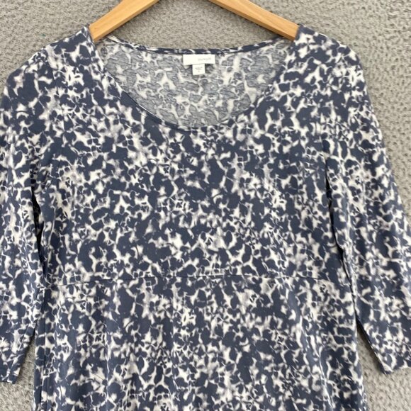 J Jill Dress Womens Small Gray Tie Dye Pure Jill Shift 3/4 Sleeves Scoop Neck - Picture 2 of 12
